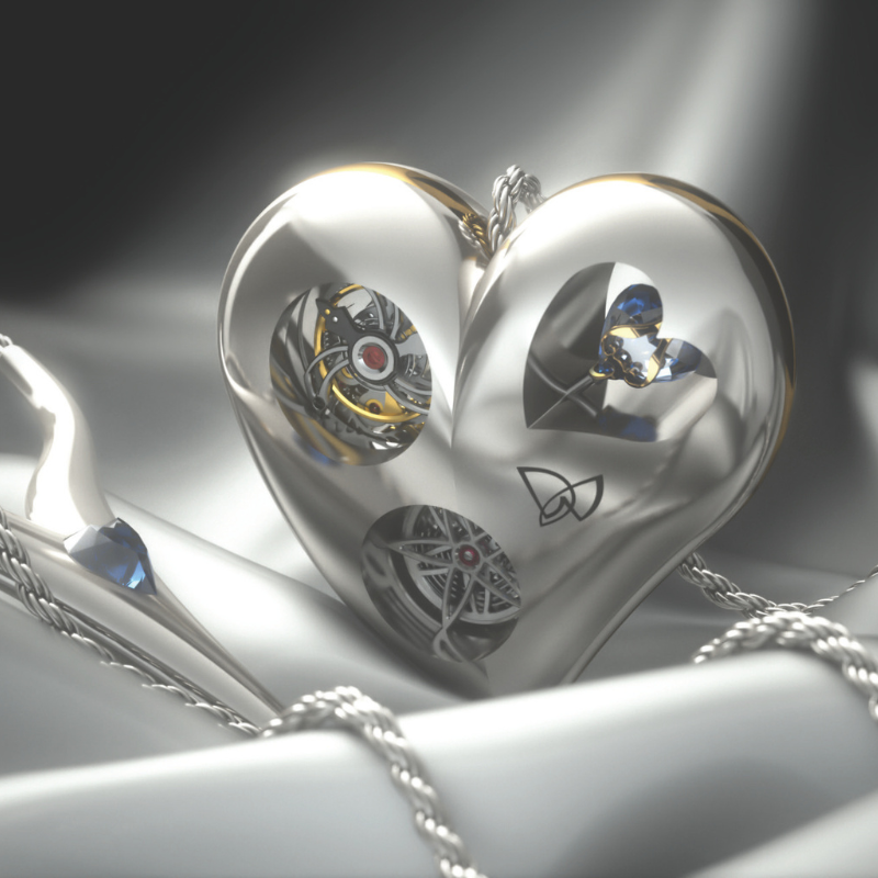 DEWEL GENEVE – HEART MECHANICA PENDANT - Dewel.ch
