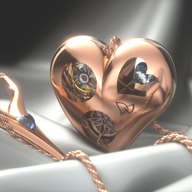 DEWEL GENEVE – HEART MECHANICA PENDANT - Dewel.ch